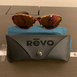 Gently Used Revo 1004 008 Extreme Wrap Purple Mirror Sunglasses
